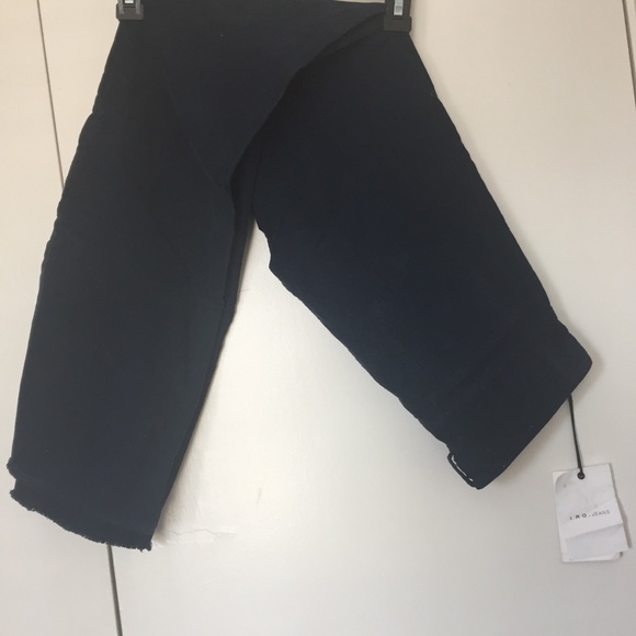 IRO Navy Cotton Flared Corduroy Pants 26 Fray Midrise NWT $350 Tall - Picture 7 of 8